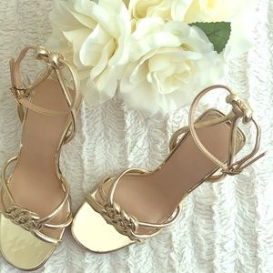 Gold Zara heels
